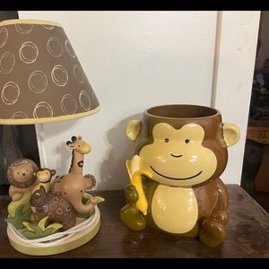 Child’s Lamp and Wastebasket